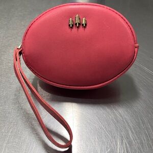 NEW Portland Leather Roswell pouch clutch pink zipper